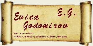 Evica Godomirov vizit kartica